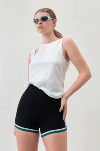 Tees Singlets: Nagnata Highlighter Tank - Cream/Sandstone
