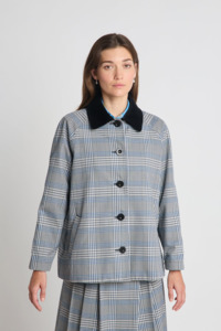 Twenty Seven Names A Cat May Look at a Queen jacket - Blue Houndstooth