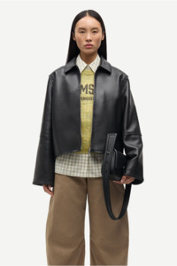 Samsoe Samsoe Salylo Leather Jacket - Black