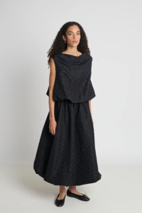 Twenty Seven Names Prince of Cats Skirt - Black Spot Jacquard
