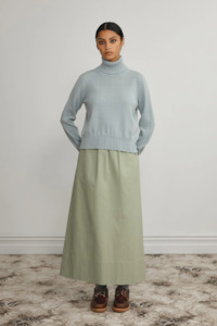 Standard Issue Clothing: Standard Issue Merino Crop Funnel Neck Jumper - Powder