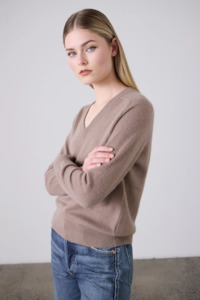 Laing Amy Cashmere V-neck - Mink