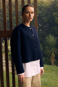 Nz Designer Laing: Laing Cardi Jacket - Navy