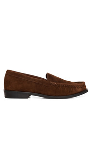 Commonplace Essentials Terrace Ruched Flat Loafer - Brown