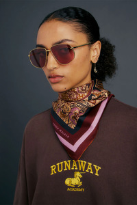 Karen Walker Paisley Classic Silk Scarf - Burgundy Multi