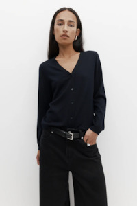 Latest Arrivals: Rebe Merino Cardigan - Navy