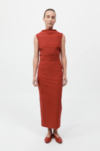 St Agni: St. Agni Soft Sculptural Dress - Rosso