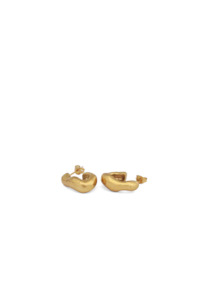 Designer Jewellery Nz: C&V Ripple Hoops - Gold