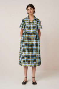 Kowtow Impression Dress - Neon Tartan