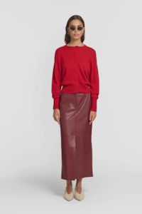 Viktoria & Woods Hart Merino Cardigan - Fire Red