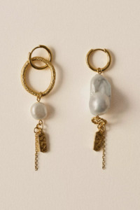 Sessun Toti Pearl Earring - Dore