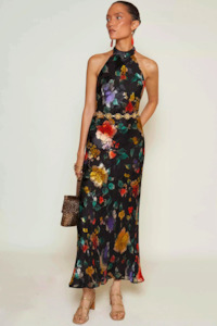 Rixo Pearl Dress - Ombre Bloom Black