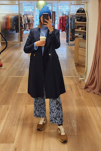 Sale: Harris Wharf London Double Breasted Coat - Navy Blue