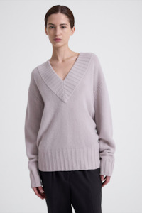 Sale: Jac + Jack Plunge Sweater - Dark Salt