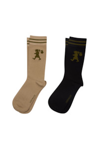 Karen Walker Runaway Girl Socks - Black/Seasame