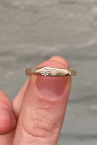 Alexandra Dodds Gemmy Mountain Signets Double Gem - Gold Double Diamond