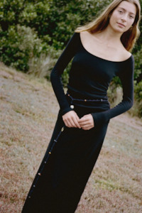 Dominique Healy Leo Longsleeve Dress - Black