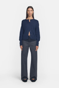 Viktoria And Woods: Viktoria & Woods Hart Merino Cardigan - Eclipse Marle