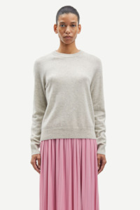 Samsoe Samsoe Boston O-neck - Foggy Dew Mel