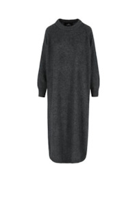 Mr Mittens Micha Crew Neck Dress - Charcoal