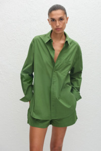 Designer Nz Matteau: Matteau Relaxed Shirt - Cactus