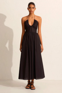 Matteau Drawcord Halter Sundress - Black