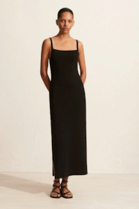 Matteau Square Knit Dress - Black