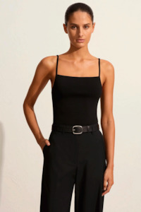 Designer Nz Matteau: Matteau Square Knit Top - Black