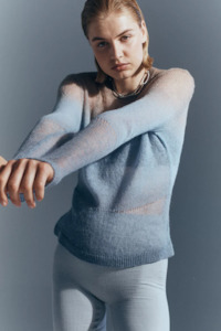 Nagnata: Nagnata Fusion Knit Top - Sky