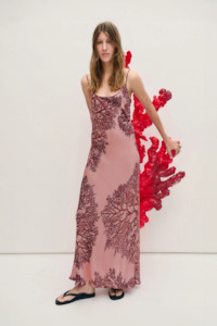Silk Laundry: Silk Laundry 1996 Dress - Pressed Coral