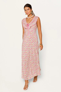 Designer Rixo: Rixo Seraphina Dress - Shell Pansy Ivory