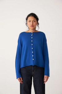 Francie: Francie Doll's Reversible Cardigan - Azure