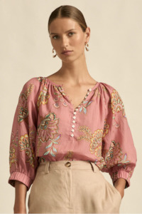 Zoe Kratzmann: Zoe Kratzmann Tranquil Top - Kgari Bloom