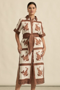 Zoe Kratzmann Roam Dress - Coffee Collage