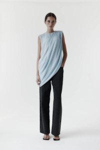 Rebe Draped Top - Powder Blue