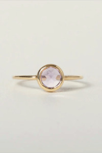 Charlotte Penman: Charlotte Penman Ava Mini Ring Fine - Morganite/Gold