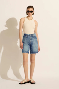 Outland Denim Harry High Relaxed Short - Aged Blue