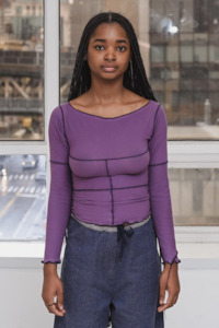 Baserange Cinder Long Sleeve Tee - Venet Purple