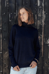 Perriam Classic Merino Polo - Wakatipu Blue