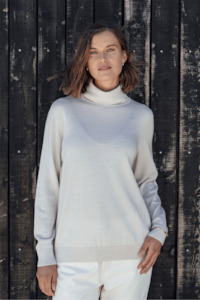 Perriam Classic Merino Polo - Milk