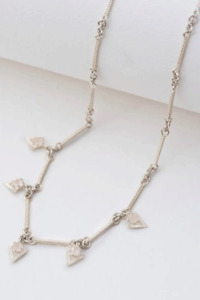 Zoe & Morgan Hyacinth Necklace - Sterling Silver Rose Quartz