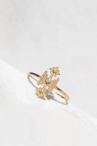 Rings: Zoe & Morgan Pisac Ring - 22k Gold Plate