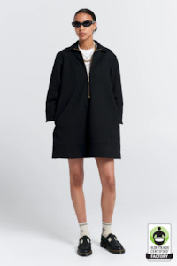 Karen Walker Zip Front Sweatshirt Dress - Black