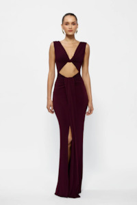 Maxi Dress: Effie Kats Faith Dress - Black Cherry