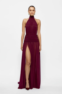 Maxi Dress: Effie Kats Verity Gown - Burgundy