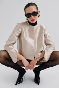 Malina: Malina Ruthie Blouse - Soft Beige