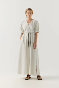 Foemina: Foemina Scottie Dress - Basil Stripe Seersucker