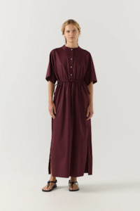 Foemina: Foemina Eliza Dress - Burgundy Poplin
