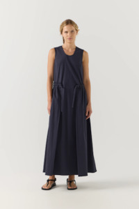 Foemina: Foemina Cameron Dress - Navy Seersucker