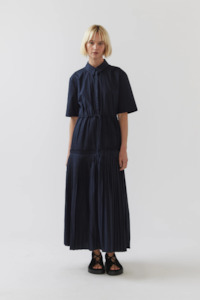 Foemina: Foemina Jill Dress - Navy Poplin